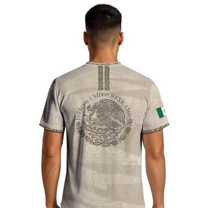 Mexico Beige Aztec Heritage Soccer Jersey